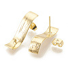 Brass Stud Earring Findings X-KK-S345-253-2