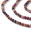Natural Red Corundum/Ruby and Sapphire Beads Strands G-B037-01A-3