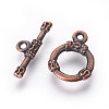 Tibetan Style Alloy Toggle Clasps PALLOY-L214-11R-NF-2