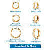 YILISI 6 Pairs 3 Styles Brass Huggie Hoop Earrings EJEW-YS0001-01-14