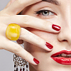 ANATTASOUL 4Pcs 4 Colors Resin Plain Wide Dome Finger Rings Set for Women RJEW-AN0001-10-6