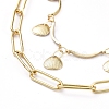 Brass Chain Tiered Necklaces NJEW-JN02829-2
