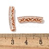 Brass Cubic Zirconia Curved Tube Beads KK-Q019-01A-3