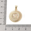 Brass Micro Pave Cubic Zirconia Pendants KK-E111-18G-3