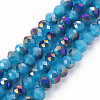Electroplate Glass Beads Strands EGLA-A034-J6mm-F08-1