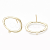 Brass Stud Earring Findings X-KK-S348-104-2