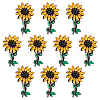 Sunflower Rhinestone Appliques AJEW-WH0367-60-1