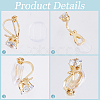 SOFPLATE 32Pcs 2 Colors Brass Clip-on Earring Findings KK-SP0001-25-6