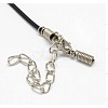 Black Rubber Necklace Cord Making X-RCOR-D002-B-2
