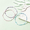3Pcs 3 Style Glass Seed Beaded Anklets Set AJEW-AN00541-2