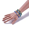 Natural Agate Beads Stretch Bracelets BJEW-JB04151-4