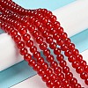 Baking Painted Imitation Jade Glass Round Bead Strands DGLA-Q021-6mm-29-1