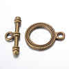 Tibetan Style Alloy Ring Toggle Clasps PALLOY-J589-51AB-NF-1