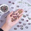 120Pcs Electroplated Transparent Glass Beads JX319A-2