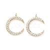 Brass Micro Pave Cubic Zirconia Charms X-ZIRC-Q002-142G-2