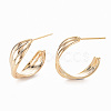 Brass Stud Earrings EJEW-T007-21G-NF-3