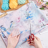 Flower Pattern Polyester Fabric DIY-WH0453-36A-3