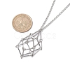 Stainless Steel Macrame Pouch Empty Stone Holder for Necklace Makings NJEW-JN04821-01-3