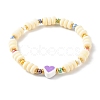 Handmade Polymer Clay Beads Stretch Bracelets BJEW-JB06432-5