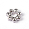 Flower Alloy Spacer Beads PALLOY-ZN143-S-RS-1