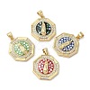 Brass Micro Pave Cubic Zirconia Pendants KK-K385-021G-1