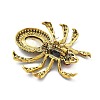 Spider Alloy Rhinestone Brooches JEWB-Q006-05A-4