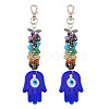 CHGCRAFT 2Pcs Handmade Lampwork Evil Eye Pendant Decoration HJEW-CA0001-68-1