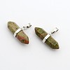 Natural Unakite Double Terminated Pointed Pendants G-F177-11-1