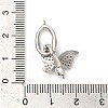 Brass Micro Pave Clear Cubic Zirconia Fold Over Clasps KK-G505-31P-3