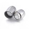 304 Stainless Steel Magnetic Clasps with Glue-in Ends STAS-D242-25P-2