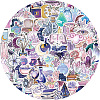 100Pcs Moon PVC Waterproof Self-Adhesive Stickers PW-WG52882-01-5