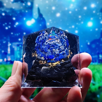 Orgonite Pyramid Resin Display Decorations TREE-PW0001-63A-1