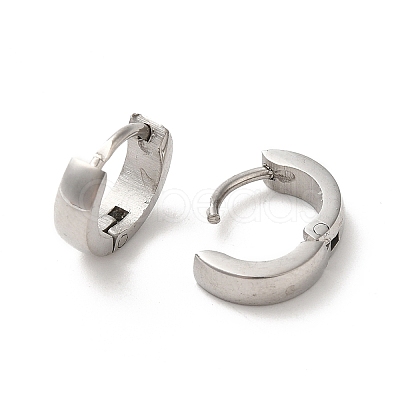 Non-Tarnish Polishing 304 Stainless Steel Hoop Earrings EJEW-P255-11P-1