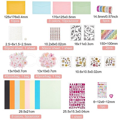 Globleland DIY Scrapbook Making Kits DIY-GL0006-04-1