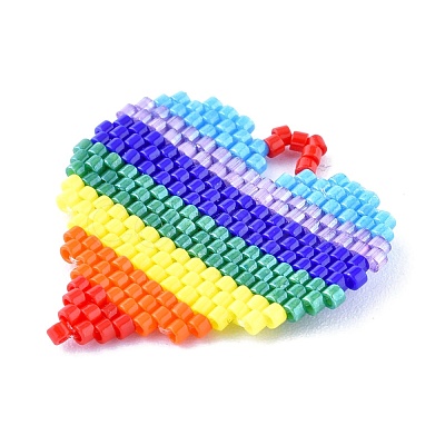 Handmade Seed Beads Pendants SEED-I012-30-1