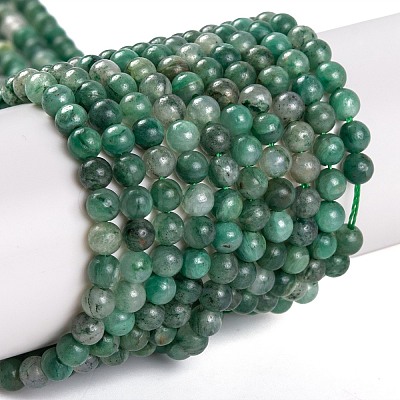 Natural Green Jade Bead Strands X-G-A130-3mm-M06-1