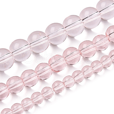 Transparent Glass Beads Strands GLAA-T032-T8mm-10-1