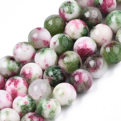 Natural Dyed Persian Jade Gemstone Bead Strands G-R271-8mm-XP06-1