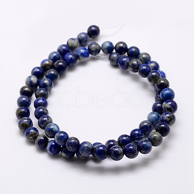 Natural Lapis Lazuli Beads Strands X-G-A163-07-10mm-1