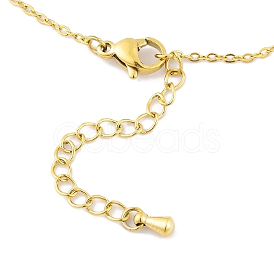 Ion Plating(IP) 304 Stainless Steel Chains Anklet AJEW-H148-11G-02-1