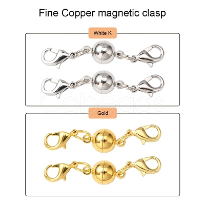 8Sets 2 Colors Eco-Friendly Brass Magnetic Clasps Converter KK-YW0001-36-FF-1