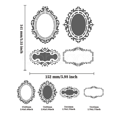 Stainless Steel Cutting Dies Stencils DIY-WH0279-126-1