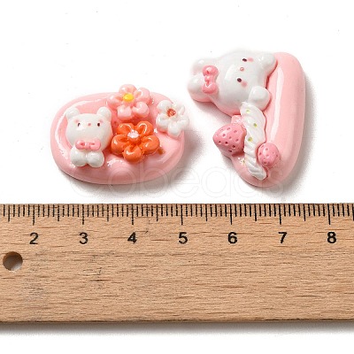 Opaque Resin Decoden Cabochons RESI-K037-02-1