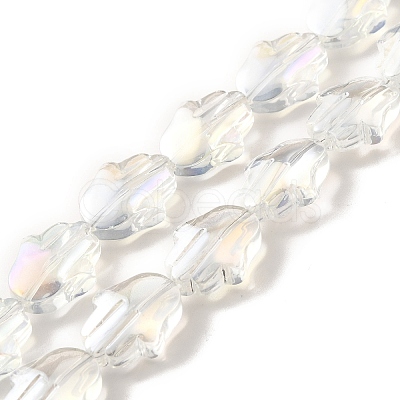 Transparent Electroplate Glass Beads Strands EGLA-F159-AB02-1