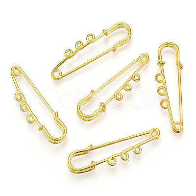 Iron Safety Pin Brooch Findings IFIN-TAC0008-01G-1