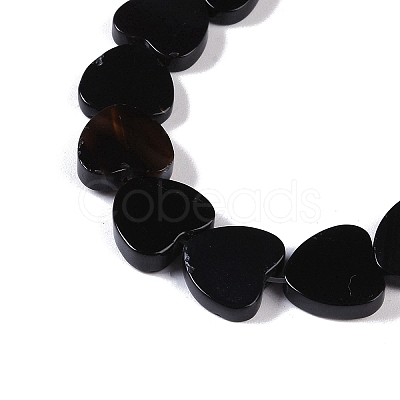 Natural Black Onyx(Dyed & Heated) Beads Strands G-NH0011-G05-01-1