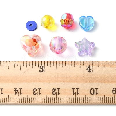 285Pcs 7 Style Mixed Style Transparent Acrylic & Handmade Polymer Clay Beads DIY-FS0004-39-1