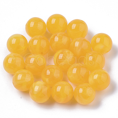 Acrylic Beads X-OACR-S037-002C-1