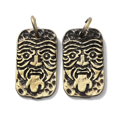 Tibetan Style Brass Pendants KK-M284-39AB-1