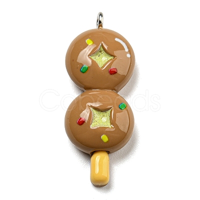 Opaque Resin Imitation Food Pendants CRES-D019-02G-1